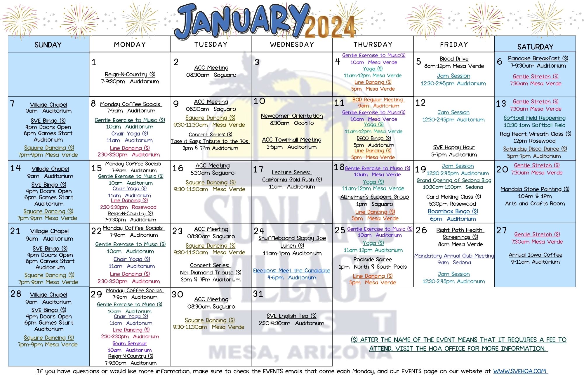 Events Sunland Village East HOA